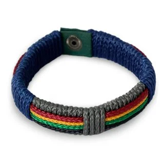 Men's Handcrafted Cord 'Traditions of Africa' Bracelet (Ghana)