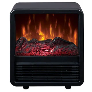 Duraflame CFS-300-BLK Portable Electric Personal Space Heater Cube with Electric Fireplace
