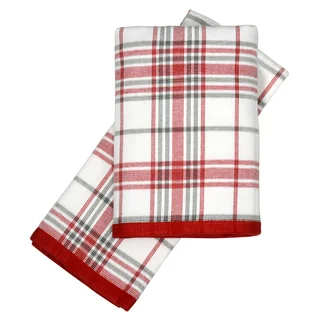Peri Home Classic Plaid 2-piece Fingertip Towel Set
