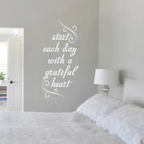 Start Each Day with a Grateful Heart' 17 x 36-inch Wall Decal