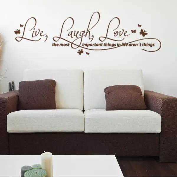 Live, Laugh, Love Quote Phrases Wall Decal. Opens flyout.