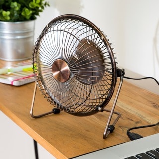 Honey Can Do USB powered desk fan, bronze