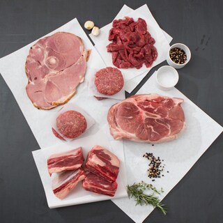 5280 Land and Cattle Grass-fed Beef and Free-range Pork Family Dinner Bundle