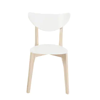 Montana White Dining Chair with Natural Legs (Set of 4)