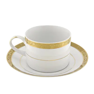 Paradise Gold Can Cup/ Saucer (Set of 6)