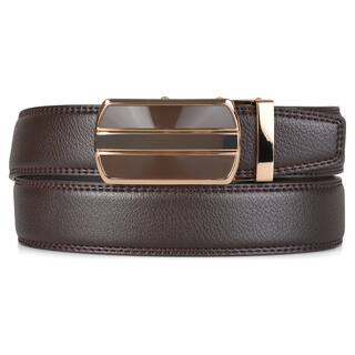 Vance Co. Men's Genuine Leather Adjustable Ratchet Belt