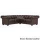 Knightsbridge Tufted Scroll Arm Chesterfield 5-seat L-shaped Sectional by SIGNAL HILLS