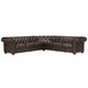 Knightsbridge Tufted Scroll Arm Chesterfield 7-seat L-shaped Sectional by SIGNAL HILLS