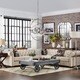Knightsbridge Tufted Scroll Arm Chesterfield 7-seat L-shaped Sectional by SIGNAL HILLS