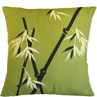 Bamboo Wilderness on Moss Large Pillow