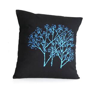 Forest Frost on Charcoal Large Pillow
