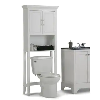WYNDENHALL Hayes White Bathroom Space Saver Cabinet
