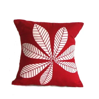 Geometric Leaf Large Throw Pillow