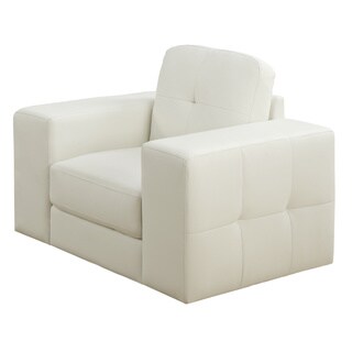 Monarch Ivory Bonded Leather Arm Chair