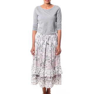 Handmade Cotton 'Earth Collection' Skirt (India)
