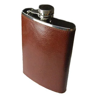 Castello Italian Leather 8-ounce Flask