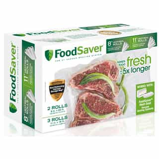 FoodSaver Combo Pack 8 x 20-inch and 11 x 16-inch Heat-seal Rolls