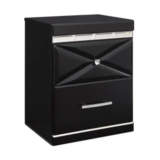 Signature Design by Ashley Fancee Black Two Drawer Night Stand