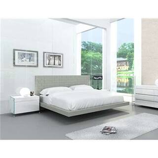 Zack Collection Gray Eco-leather King Bed by Casabianca Home