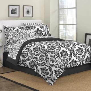 Marcheline Damask 8-piece Bed in a Bag with Sheet Set