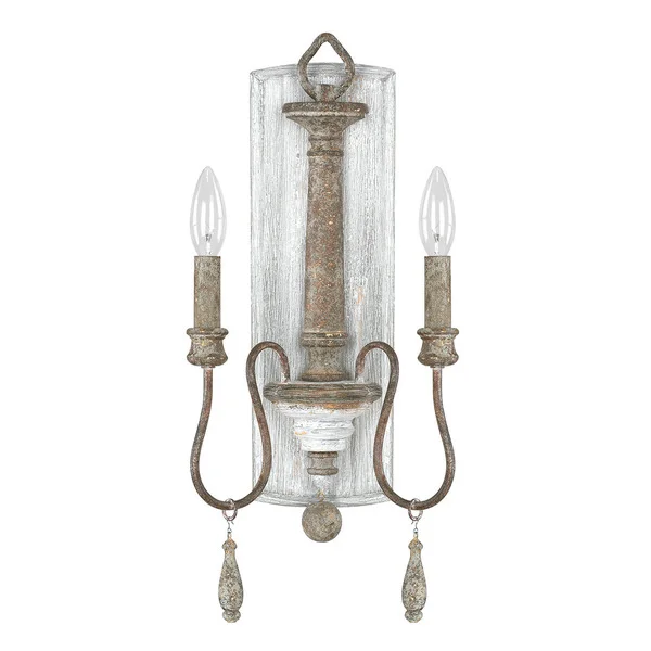 Zoe 2-light French Antique Wall Sconce