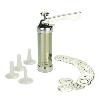 Homemaker Steel Cookie Maker Press and Dessert Gun with 20 Disks and 4 Nozzles