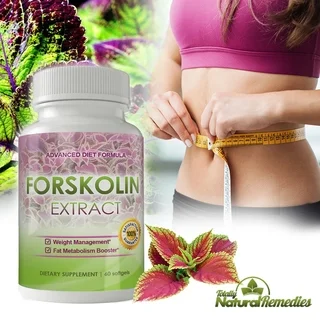 Forskolin 250mg Pure Coleus Forskohlii Root for Weight Loss (2 Packs of 60 Softgels)