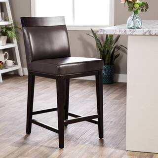 Hazelton Home Terrence Counter Stool In Leather