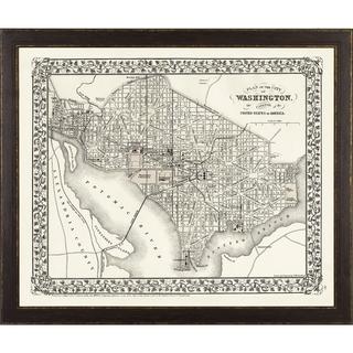 Vintage Framed City Map of Washington D.C