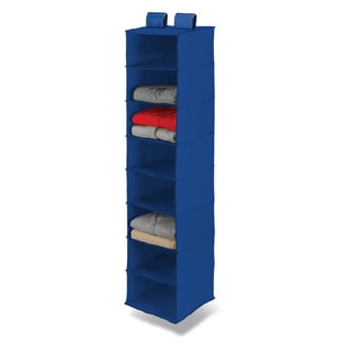 8 shelf hanging organizer, polyester, navy