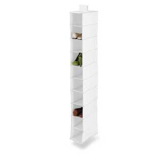 10 shelf hanging shoe organizer, polyester, white
