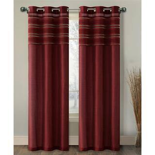 VCNY Wakefield Lined Chenille and Faux Silk Curtain Panel