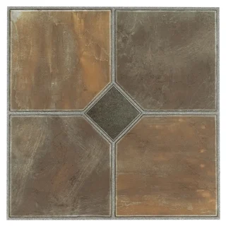 Achim Tivoli Rustic Slate 12x12 Self Adhesive Vinyl Floor Tile - 45 Tiles/45 sq Ft.