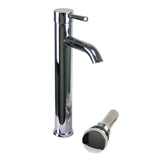 Brienza Moncalieri Chrome European Vessel Sink Faucet and Drain Set