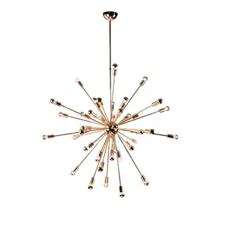 Spark Hanging Chandelier 39 Inches Gold