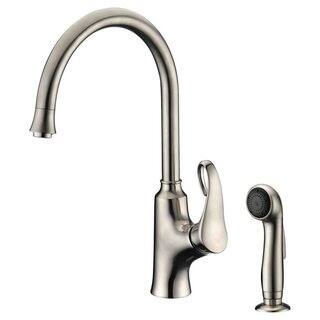 Dawn Brushed Nickel Single-lever Kitchen Faucet with Side-spray