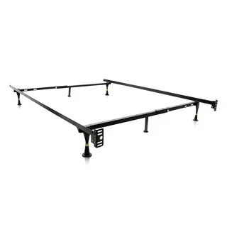 Structures Heavy Duty Adjustable Metal Full/ Twin Bed Frame with Glides