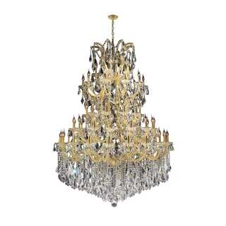 Maria Theresa Grand 61-light Gold Finish 4-tier Extra Large Crystal Victorian Chandelier