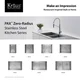 KRAUS Pax Zero-Radius 14.5 Inch Handmade Undermount Single Bowl 18 Gauge Stainless Steel Bar Sink with NoiseDefend Soundproofing