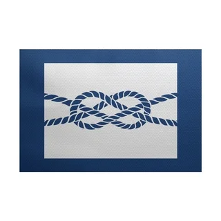 Nautical Knot Geometric Print Rug (4' x 6')