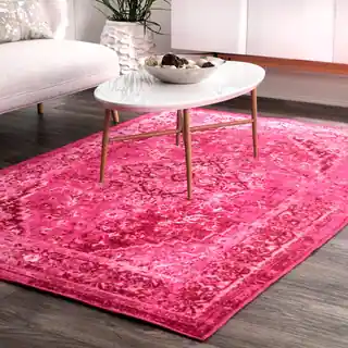 nuLOOM Traditional Vintage Inspired Overdyed Fancy Pink Area Rug (4' x 6')