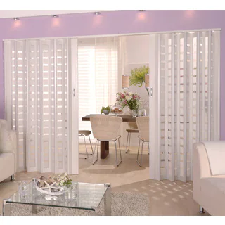 Homestyle Metro White with Frosted Squares Insert Folding Door