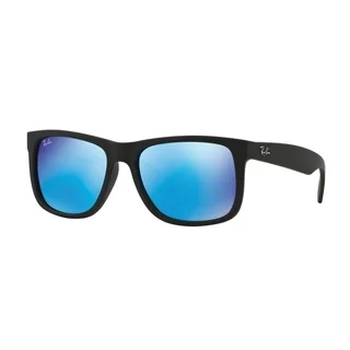 Ray-Ban Justin Color Mix RB 4165 Unisex Black Frame Blue Mirror Lens Sunglasses