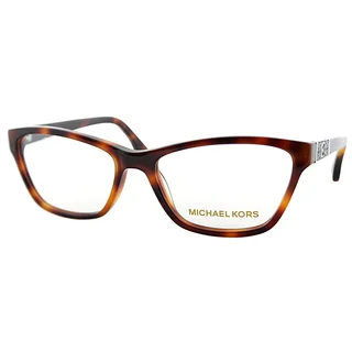 Michael Kors Womens MK 269 240 Brown Havana Rectangle Plastic Eyeglasses-51mm