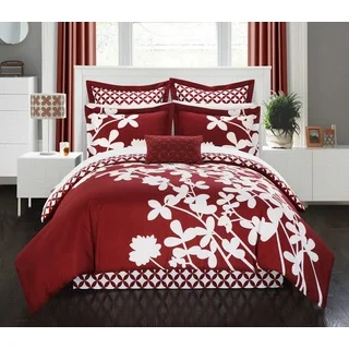 Chic Home Ayesha Reversible Red 11-piece Bed in a Bag with Sheet Set