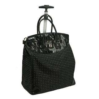 Rollies Classic Polka Dot Rolling 14-inch Laptop Travel Tote Bag