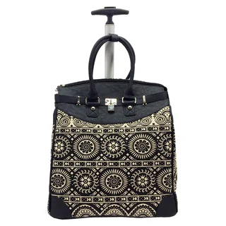 Rollies Aztec Black Rolling 14-inch Laptop Travel Tote