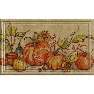 Indoor/ Outdoor Watercolor Gourds Doormat (18 x 30)