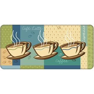 Indoor Coffee Cups Kitchen Mat (22 x 34)