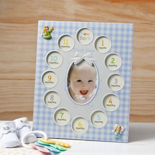 Blue Baby Collage Picture Frame